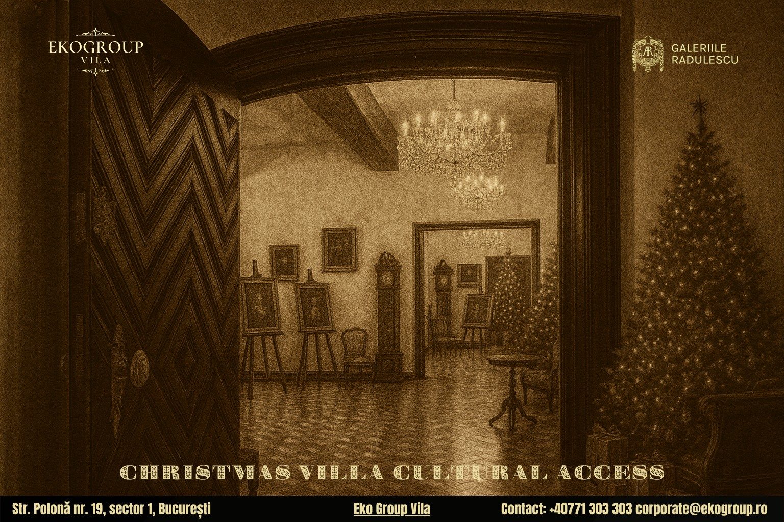 Un cadou de Crăciun cu suflet cultural: acces la expoziția „Crăciunul anilor ’30” de la Eko Group Vila